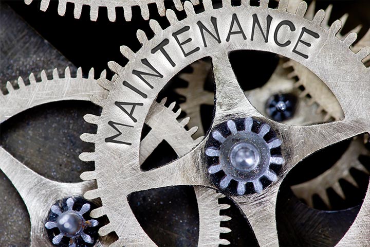 gear wheel of website maintenance and security
